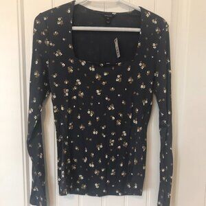 RW&CO Floral Print Top